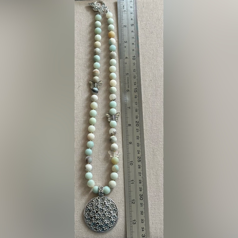 26-1/2 inch Amazonite bead necklace NWOT - Picture 13 of 13